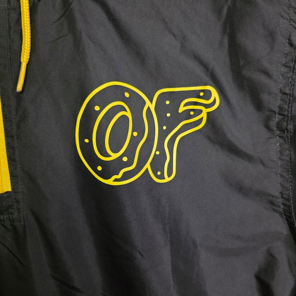 Odd Future Windbreaker Anorak Jacket Men's Size L Hooded Black Purple Yellow - Picture 3 of 8